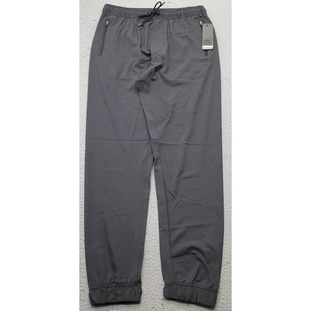 LEG3ND Jogger Pants Mens Medium Gray Athletic Fit Gym Stretch Drawstring Waist